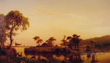 Gosnold chez Cuttyhunk Albert Bierstadt paysages ruisseaux Peinture à l'huile